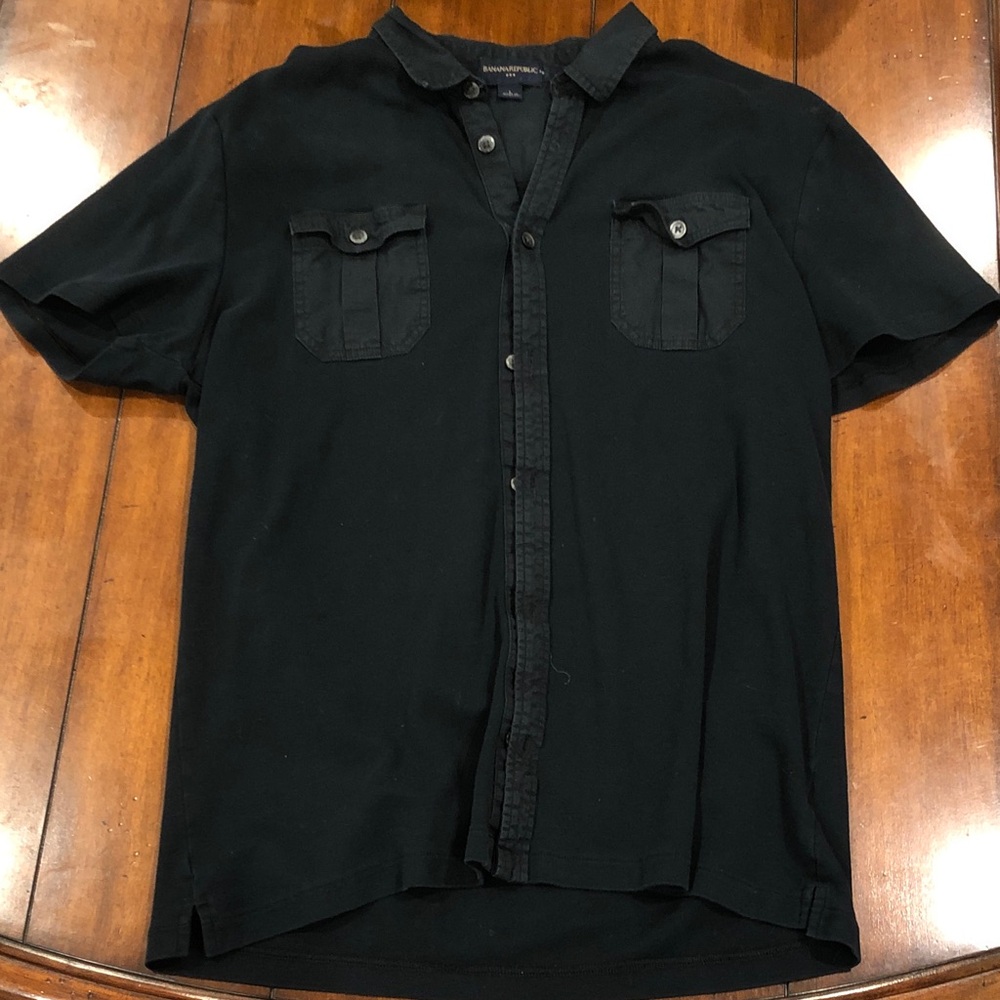 Banana Republic Black Button Up